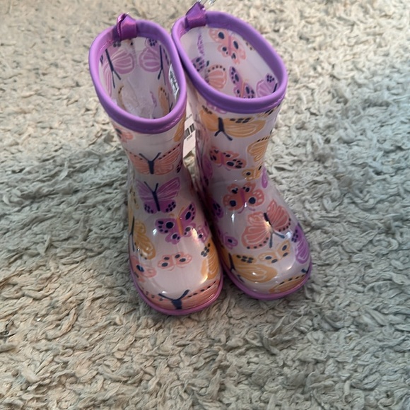 Carter's Purple Trim Butterfly Rain Boots - Picture 6 of 7